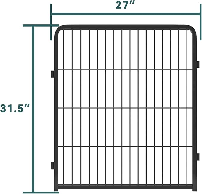 FXW Rollick Dog Playpen for Yard, RV Camping, 32 inch 4 Panels for Small and Medium Dogs│Patented