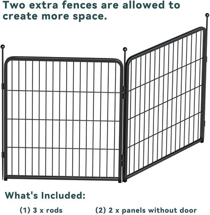FXW Rollick Dog Playpen for Yard, RV Camping, 32 inch 2 Panels for Small and Medium Dogs│Patented