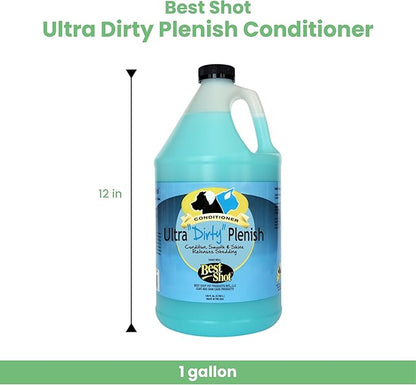 Best Shot Ultra Dirty Plenish Conditioner, Ideal Pet Grooming Conditioner, Protein-Enriched Moisturizing Formula for Dogs, Cats, and Horses, Agree Fragrance, 1 Gallon