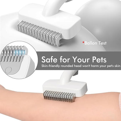 Cat Brush for Long Haired Cats, Dog Brush for Shedding Grooming Small Medium Dogs, Deshedding Dog Brush Self Cleaning Dematting Comb for Dogs, Pet Undercoat Rake for Dogs Remove Matted Fur
