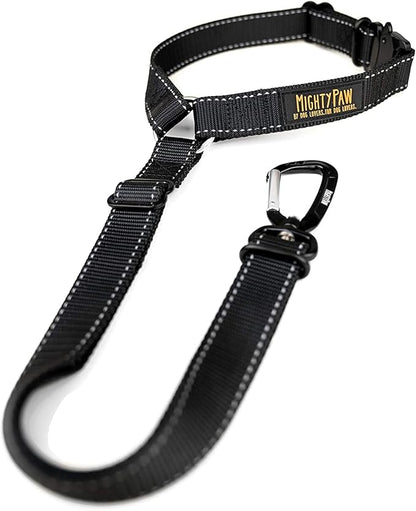 Mighty Paw Dog Seat Belt - Adjustable Length Fits Both Large and Small Dogs - Universal Design - Fits All Car Headrest - Reinforced Tactical Buckle - Strong and Easy to Use - Lightweight and Strong