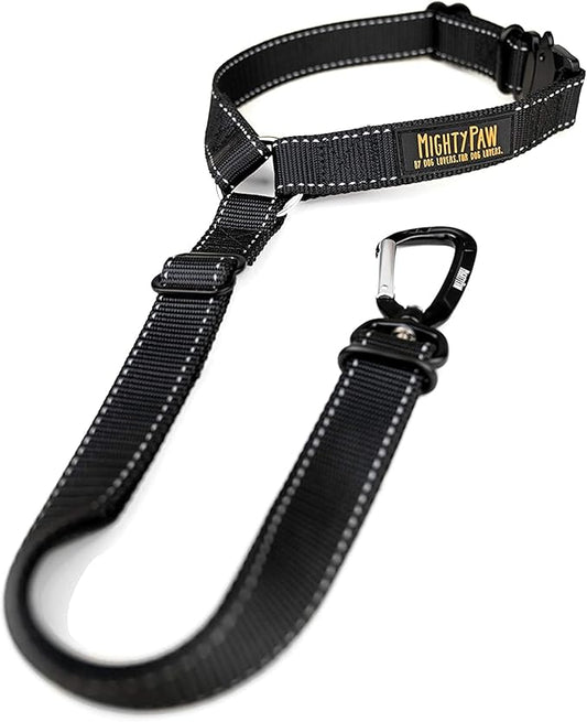 Mighty Paw Dog Seat Belt - Adjustable Length Fits Both Large and Small Dogs - Universal Design - Fits All Car Headrest - Reinforced Tactical Buckle - Strong and Easy to Use - Lightweight and Strong