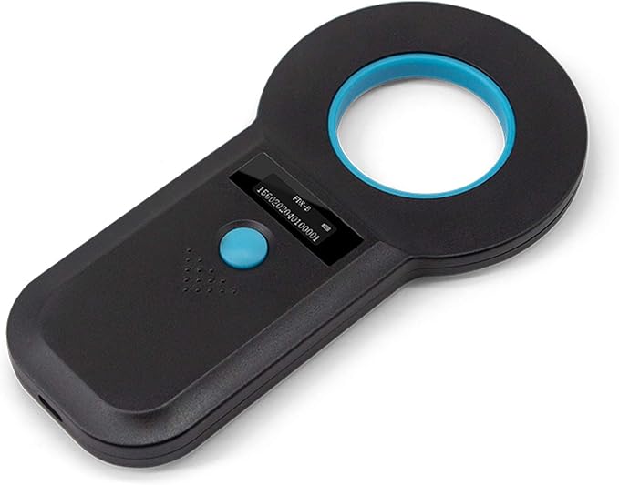 Smoostart Microchip Scanner, 1000 Records Increased Huge Data Storage Upload to PC, Scanning Distance and Speed Increase, Only Compatible with FDX-B/EMID (15/10) Digits Microchips