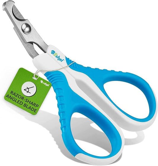 Boshel Cat Nail Clipper - Razor-Sharp & Angled Cat Nail Trimmer, Non-Slip Handels Cat Claw Clippers, Pet Nail Clippers for Small Dog and Cats, Light Weight Cat Clippers for Nails, Cat Nail Clippers