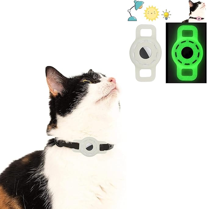 Pet Silicone Protective Case for Apple Airtag GPS Finder Dog Cat Collar Loop,GPS Pet Tag,Anti Scratch Cat Tag Holder,Air Tag Cover for Apple Labels,Cat GPS Tag Protects Device Anti-Lost Anti-Scratch