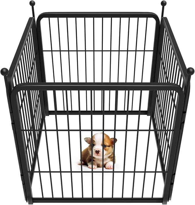 FXW Rollick Dog Playpen for Yard, RV Camping, 24 inch 4 Panels for Puppy and Small Dogs│Patented