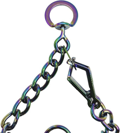 No Pull Dog Collar Adjustable Quick Release Dog Training Collar with Quick Release Buckle for Small Medium Large Dogs (Rainbow Color, XL)