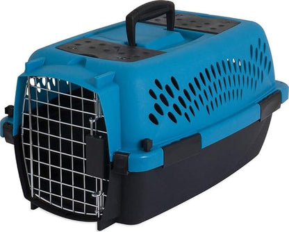 Petmate Pet Porter Fashion Dog Kennel 19", Scuba Blue, for Pets up to 10lbs, Made in USA
