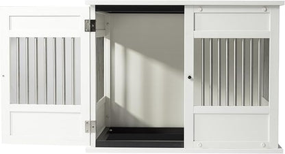 New Age Pet Horizon Pet Crate - Durable ECOFLEX with Stainless Steel Spindles, Bone-Shaped Latches, Easy Access Door, Stylish Design, 10-Year Warranty, Available in 3 Sizes & 2 Colors