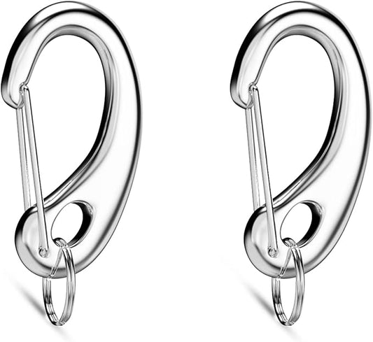 Divoti Leash King Pet Tag Quick Clip/Sping-Load Hook Combo for Pet ID Tags - 2 Large