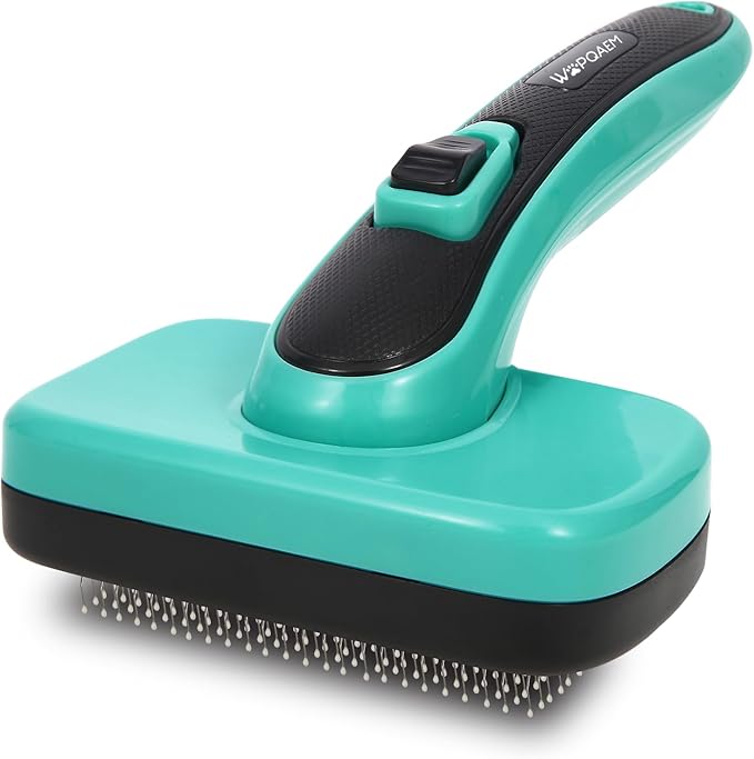 Dogs Self Cleaning Slicker Brush for Shedding & Grooming Short Long Haired Pets, Removes Loose Fur, Undercoat, Mats, Tangled for Large Medium Small Sensitive Skin of Cats. Easy to Cleaning