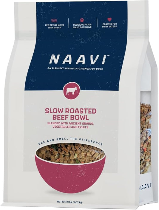 Slow Roasted Beef Bowl with Ancient Grains, Vegetables & Fruits, Premium Dog Food Topper for Adult Dogs - 2lb