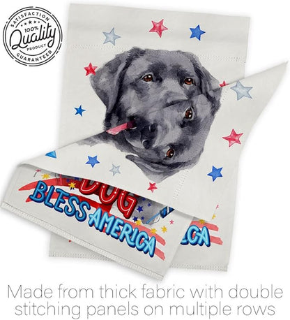 Breeze Decor Patriotic Labrador Garden House Flag Kit Dog Puppy Spoiled Paw Canine Fur Pet Nature Farm Animal Creature Decoration Banner Small Yard Gift Double-Sided, Made in USA