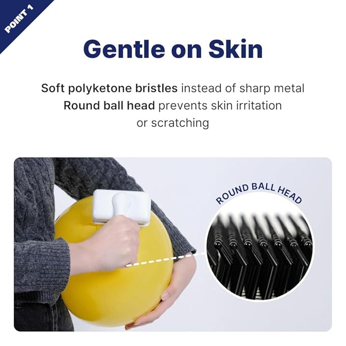 [PETHROOM] Slicker Brush for Gentle Grooming - Detangling Brush for Dogs and Cats with Coated Tips, Ideal for Goldendoodles, Long or Curly Coats, and Shedding Control