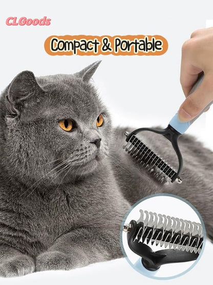 Pet Dual-Sided Dematting Comb，Pet Grooming Comb- Double Sided Shedding, Dog Comb，Pet Comb，Dog Comb for Shedding, Pet Comb