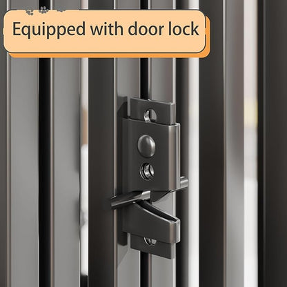 Steel Tube Heavy Large Dog Crate with Mat Base, 55" L x 32" H Dog Crates for Medium Large Dogs, Big Dog Cage, Dog Kennel, Puppy Dog Playpen with Top, Pet Cage, Indoor, Black2