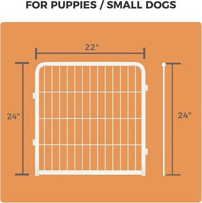 FXW Homeplus Dog Playpen for Indoor Use - Stress-Free and Safe Play, Heavy Duty 24 Inch 2 Panels Dog Pen for Puppies and Small Dogs, White│Patented