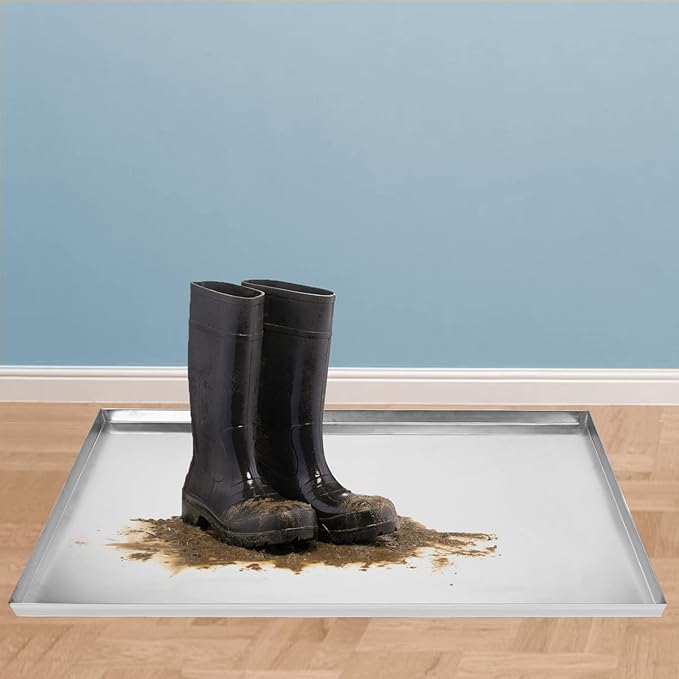 41x27.38x1 Replacement Tray for Dog Crate, Stainless Steel, Chew-Proof and Crack-Proof Dog Kennel Tray Replacement