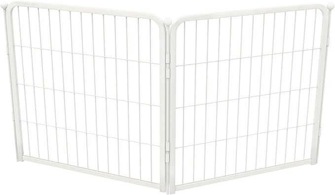 FXW Homeplus Dog Playpen for Indoor Use - Stress-Free and Safe Play, Heavy Duty 24 Inch 2 Panels Dog Pen for Puppies and Small Dogs, White│Patented
