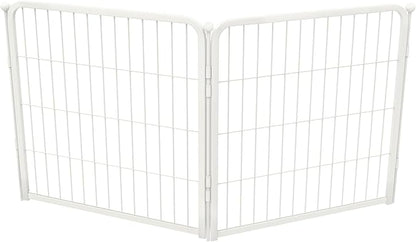 FXW Homeplus Dog Playpen for Indoor Use - Stress-Free and Safe Play, Heavy Duty 24 Inch 2 Panels Dog Pen for Puppies and Small Dogs, White│Patented