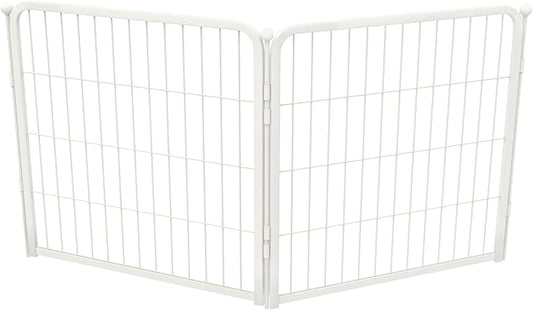FXW Homeplus Dog Playpen for Indoor Use - Stress-Free and Safe Play, Heavy Duty 24 Inch 2 Panels Dog Pen for Puppies and Small Dogs, White│Patented