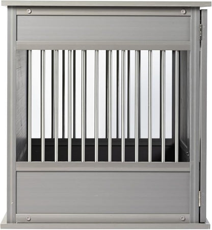 New Age Pet Horizon Pet Crate - Durable ECOFLEX with Stainless Steel Spindles, Bone-Shaped Latches, Easy Access Door, Stylish Design, 10-Year Warranty, Available in 3 Sizes & 2 Colors