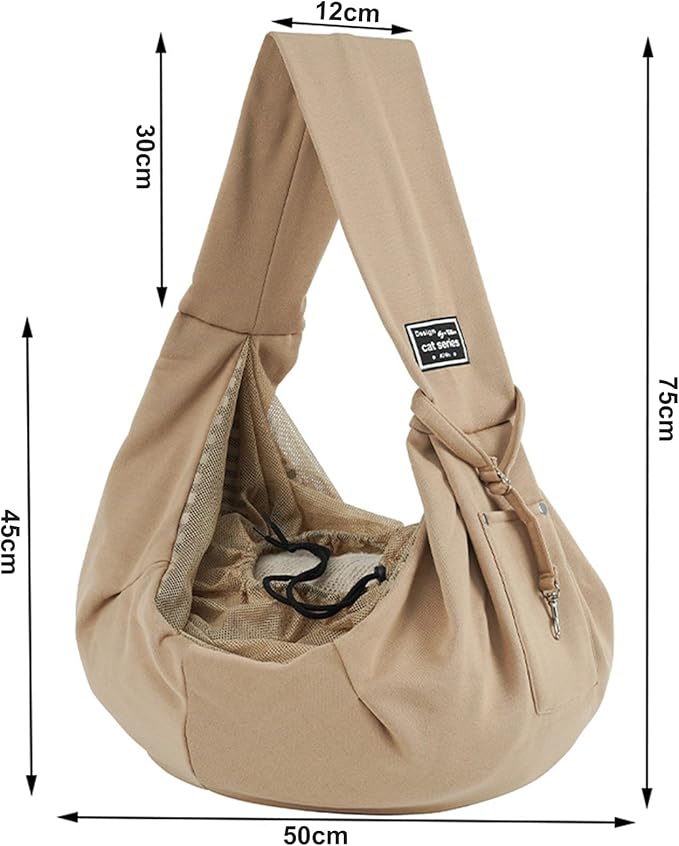 Pet Dog Sling Carrier Bag - Small Dog Purse Cat Puppy Dogs Front Carrier, Chest Carrying Pouch Bags for Pet Traveling and Out Going (Fit for 0-14 lbs)