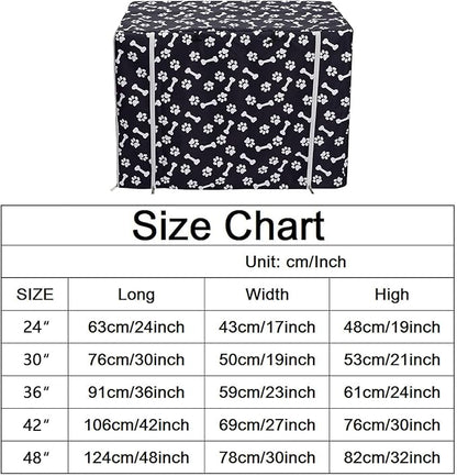 Geyecete Large Dog Crate Covers Fits 24inch-48inch Dog Crates for Small Medium Large Dogs Dog Crate Bed Dog Crate with Cover - Cover only(Crate Not Included)-Black-24