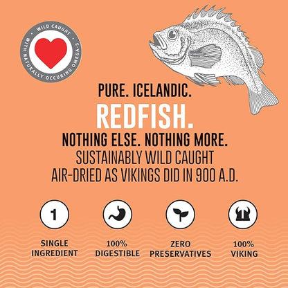 Icelandic+ Redfish Skin Rolls Dog Treat 3-oz Bag