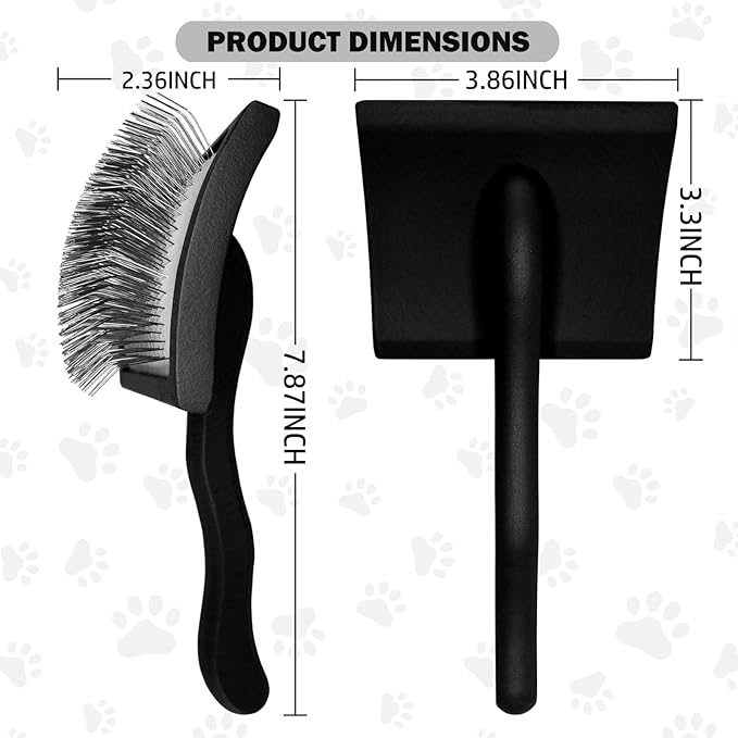 Dog Slicker Brush for Goldendoodles & Golden Doodle Brush for Grooming Kit - Dog Brush for Goldendoodle, Labradoodle, Poodles - Pet Hair Brush for Medium & Long Haired Dogs - Large (Black)