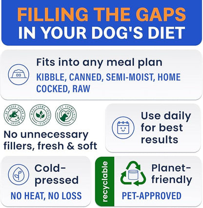BARK&SPARK Dog Probiotics & Digestive Enzymes (Gut Health) Allergy & Itchy Skin - Pet Diarrhea Gas Treatment Upset Stomach Relief Pill, Digestion Health Prebiotic Supplement Tummy Treat (180Ct Bacon)