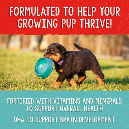 Stella & Chewy's Freeze Dried Raw Meal Mixers – Crafted for Puppies – Grain Free, Protein Rich Perfectly Puppy Beef & Salmon Recipe – 3.5 oz Bag