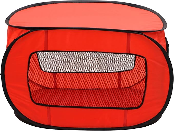 Portable Pop Up Dog Crate-X Large, Red