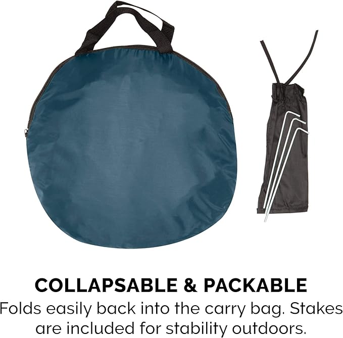 Furhaven Pop Up Playpen Pet Tent Playground - Sailor Blue, Medium