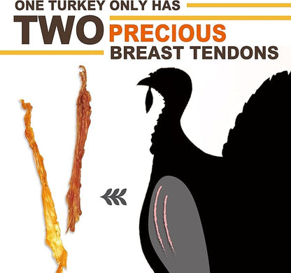 Gootoe Turkey Tendon Dog Treats, Rope (S) 1 lb, 100% USA-Sourced Turkey, Natural Snack, Premium Puppy Chews, Hypoallergenic, Reseal Value Bags, Size for Small Dogs