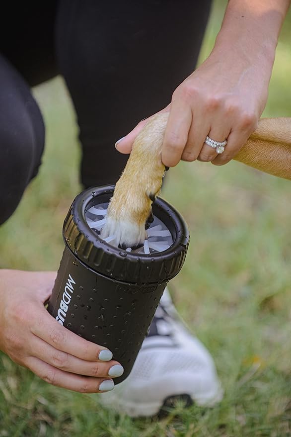 Dexas Medium Dog Paw Cleaner, Matte Black - Premium Quality Pet Supplies and Dog Accessories - Easy to Use and Clean MudBuster for Dogs - Patented Product - BPA Free