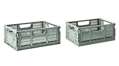 3 Sprouts Modern Folding Crate - Medium & Large Combo Pack - Green