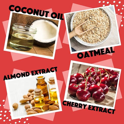 Natural Dog Shampoo with Pump, Soothing Cherry Almond Oatmeal, 1 Gallon