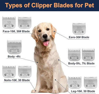 10# Clipper Blades Pet Grooming Clipper Replacement Blades Detachable Blade Compatible with andis/wahl/Oster Dog Clippers 3PCS