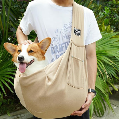 Pet Dog Sling Carrier Bag - Small Dog Purse Cat Puppy Dogs Front Carrier, Chest Carrying Pouch Bags for Pet Traveling and Out Going (Fit for 0-14 lbs)