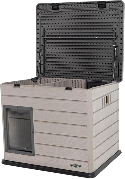 Lifetime Deluxe Dog House, Weather Protected with Adjustable Vents, Ideal Shelter for Medium to Large Dogs