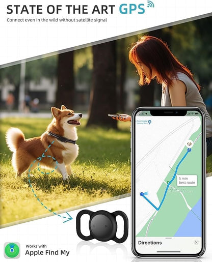 VB GPS Tracker for Dogs (1 Pack), Mini GPS Cat Tracker, Smart Pet Activity Tracker (iOS Only), No Monthly Fee, Compatible with Apple Find My, Anti-Lost, Finder Tag for Vehicles/Pets/Kids/Items