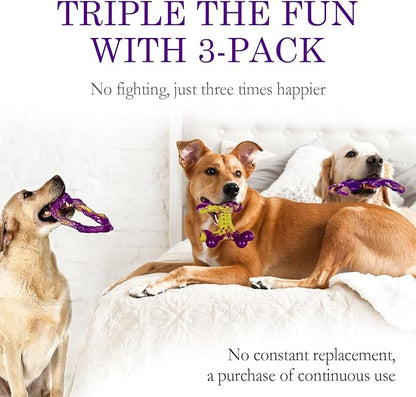 Tough Dog Toys for Aggressive Chewers 3 Pack Chew Toys for Large Dogs, Indestructible Dog Toy for Aggressive Chewers Large Breed, Dog Toys to Keep Them Busy