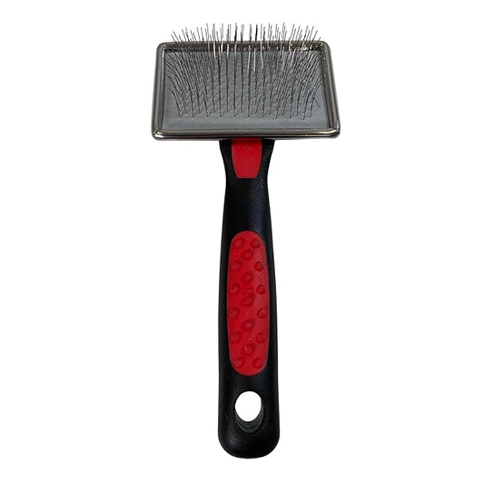 Ryan's Pet Supplies Paw Brothers Flat Slicker Brush for Dogs, Professional Grade, Coated Tips, Gentle on Skin, Maximum Coverage, Mini/Small