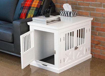 zoovilla Merry Products Triple Door Medium Dog Crate, Color White