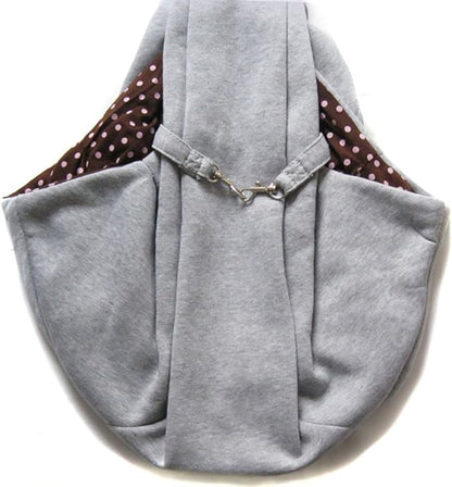 Pet Sling Carrier Bag Travel Tote for Cats Dogs, Up to 16 lbs (Gray)