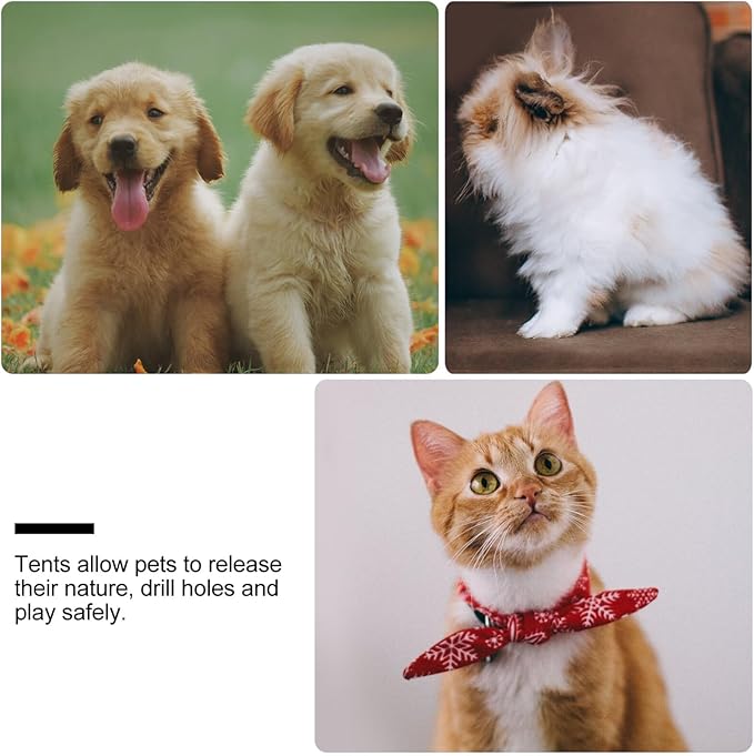 POPETPOP Dog Teepee Tent : Cat Teepee Triangle Pet Teepee Washable Cat Teepee Tent Indoor Dog House for Small Dogs