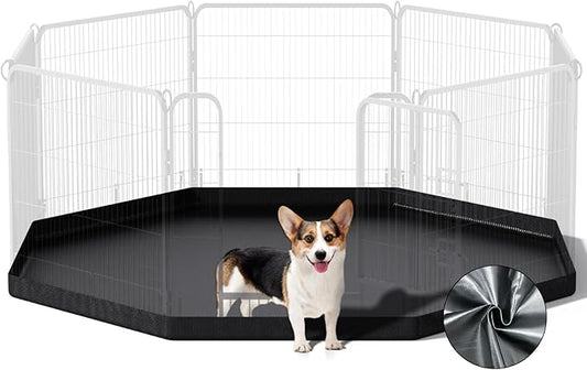 PJYuCien Dog Playpen Bottom Pad - Stabilize The Dog Play Pen, Easy to Clean and Waterproof, Fits Most 8 Panels 32 Inch Width Metal Dog Fence Octagonal Dog Playpen(Only PlayPen Bottom Pad, No Playpen)