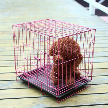 Large Dog Crate, Foldable Metal Wire Cage with Single Door, Portable, Easy to Install, Durable, Warm and Comfortable for Small to Medium Size Dogs