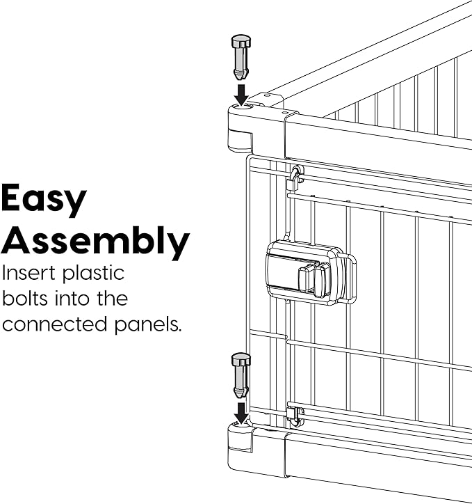 USA Large Tall Dog Crate, Dog Kennel Indoor with Sliding Door & Bottom Tray, Dog Cage, Wire Pet Pen, Stylish Wood-Like Trim, Light Brown